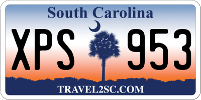 SC license plate XPS953