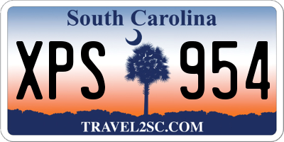 SC license plate XPS954
