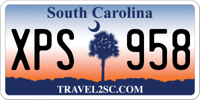 SC license plate XPS958