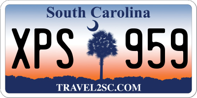 SC license plate XPS959