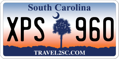 SC license plate XPS960