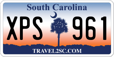 SC license plate XPS961
