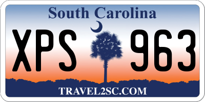 SC license plate XPS963