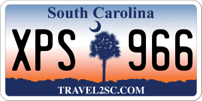 SC license plate XPS966