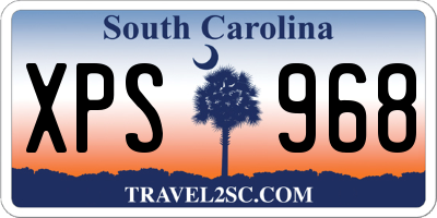 SC license plate XPS968