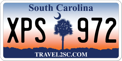 SC license plate XPS972