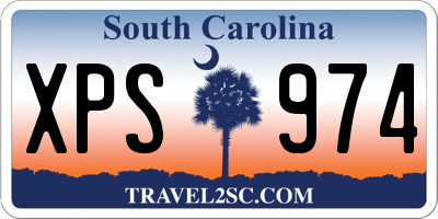 SC license plate XPS974