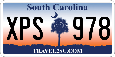 SC license plate XPS978
