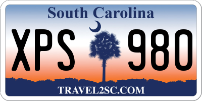 SC license plate XPS980