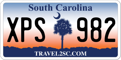 SC license plate XPS982