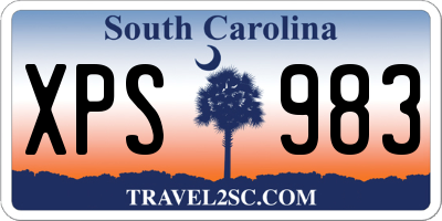 SC license plate XPS983
