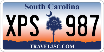 SC license plate XPS987