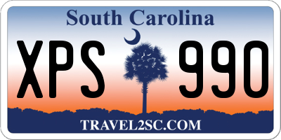 SC license plate XPS990