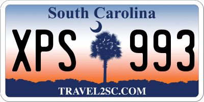 SC license plate XPS993