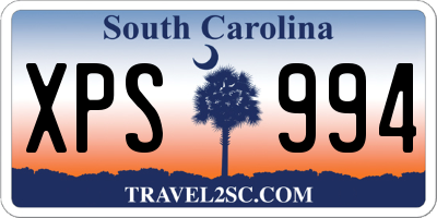 SC license plate XPS994
