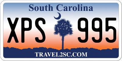 SC license plate XPS995