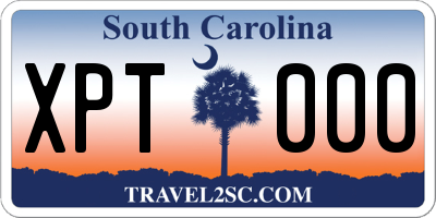 SC license plate XPT000