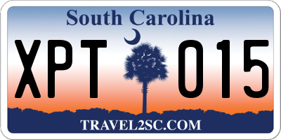 SC license plate XPT015