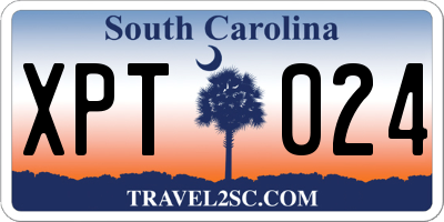 SC license plate XPT024