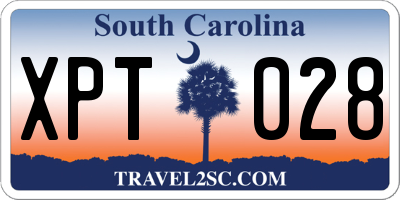 SC license plate XPT028