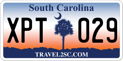 SC license plate XPT029