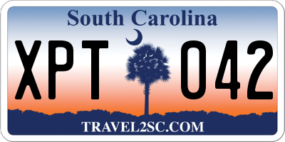 SC license plate XPT042