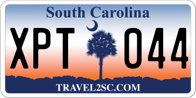 SC license plate XPT044
