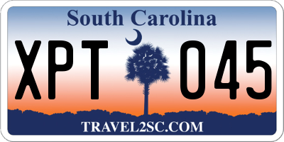 SC license plate XPT045