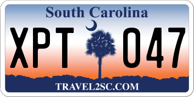 SC license plate XPT047
