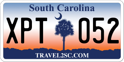 SC license plate XPT052