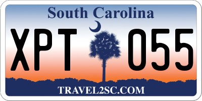 SC license plate XPT055