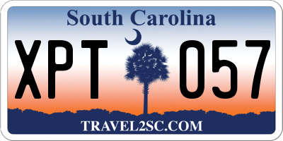 SC license plate XPT057