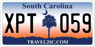 SC license plate XPT059