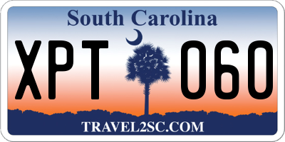 SC license plate XPT060