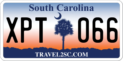 SC license plate XPT066