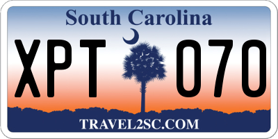 SC license plate XPT070