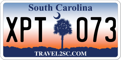 SC license plate XPT073