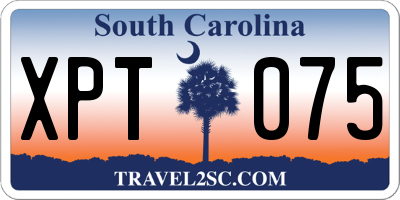 SC license plate XPT075
