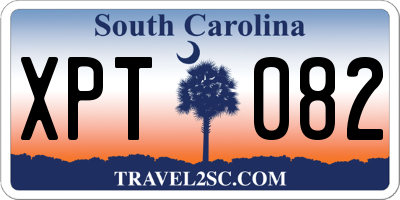 SC license plate XPT082