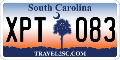 SC license plate XPT083