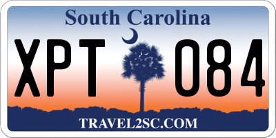 SC license plate XPT084