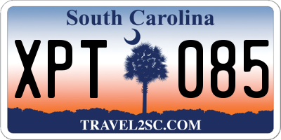 SC license plate XPT085