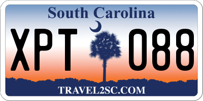 SC license plate XPT088