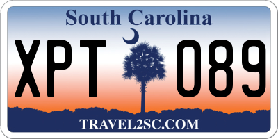 SC license plate XPT089