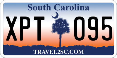 SC license plate XPT095