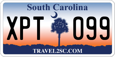 SC license plate XPT099