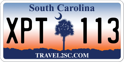 SC license plate XPT113
