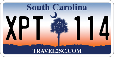 SC license plate XPT114