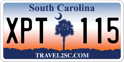 SC license plate XPT115