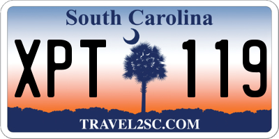 SC license plate XPT119